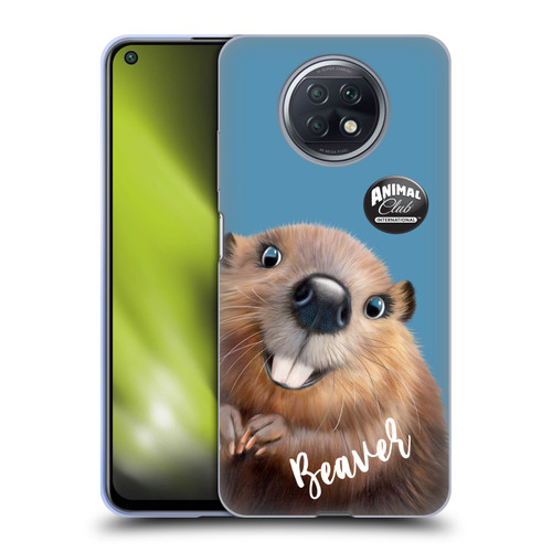 Animal Club International Faces Beaver Soft Gel Case for Xiaomi Redmi Note 9T 5G