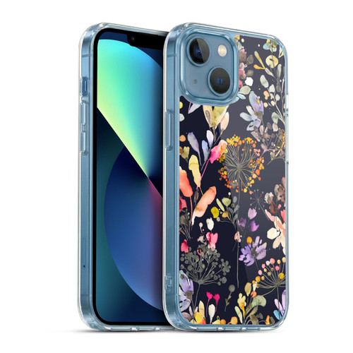 Ninola Wild Grasses Black Soft Gel Case for Apple iPhone 13 Mini & MagSafe