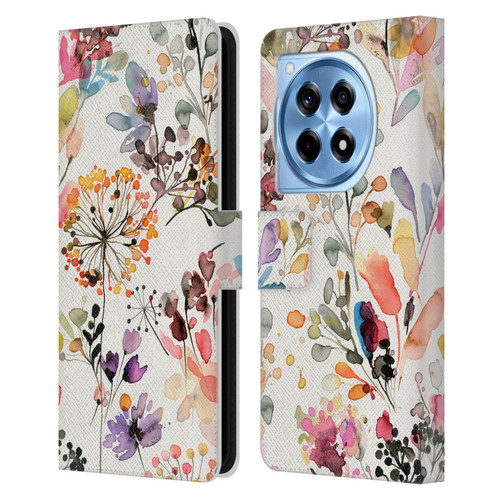 Ninola Wild Grasses Multicolor Leather Book Wallet Case Cover For OnePlus 12R
