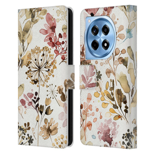 Ninola Wild Grasses Rustic Leather Book Wallet Case Cover For OnePlus 12R