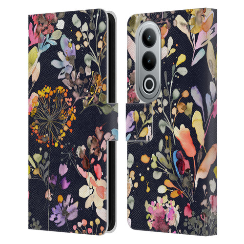 Ninola Wild Grasses Black Leather Book Wallet Case Cover For OPPO OnePlus Ace 3V 5G