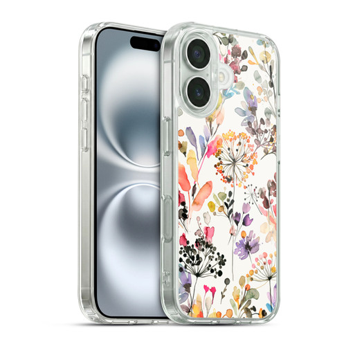 Ninola Wild Grasses Multicolor Soft Gel Case for Apple iPhone 16 & MagSafe