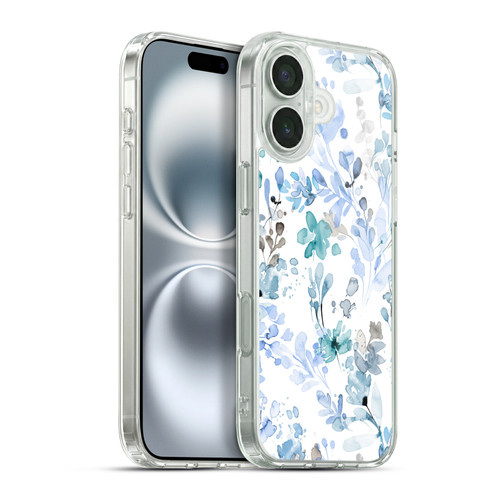 Ninola Wild Grasses Blue Plants Soft Gel Case for Apple iPhone 16 Plus & MagSafe