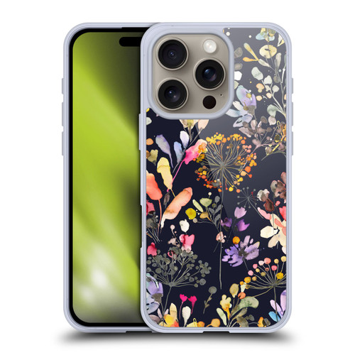 Ninola Wild Grasses Black Soft Gel Case for Apple iPhone 16 Pro