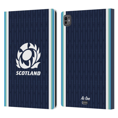 Scotland Rugby 2024/25 Crest Kit Home Leather Book Wallet Case Cover For Apple iPad Pro 11 M4 2024