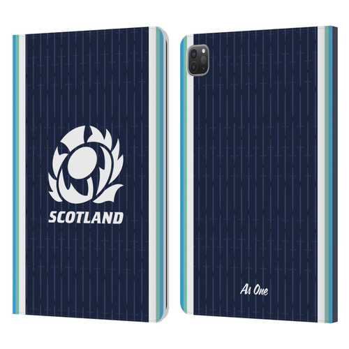 Scotland Rugby 2024/25 Crest Kit Home Leather Book Wallet Case Cover For Apple iPad Pro 11 2020 / 2021 / 2022