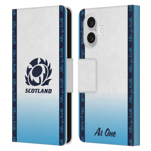 Scotland Rugby 2024/25 Crest Kit Away Leather Book Wallet Case Cover For Apple iPhone 16 Scotland Rugby 2024/25 Crest Kit Away Leather Book Wallet Case Cover For Apple iPhone 16