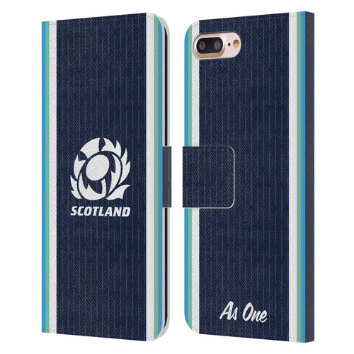 Scotland Rugby 2024/25 Crest Kit Home Leather Book Wallet Case Cover For Apple iPhone 7 Plus / iPhone 8 Plus