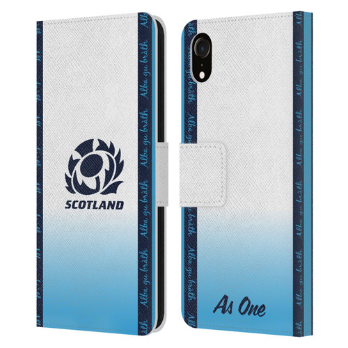 Scotland Rugby 2024/25 Crest Kit Away Leather Book Wallet Case Cover For Apple iPhone XR