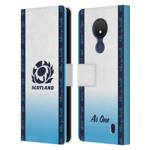 Scotland Rugby 2024/25 Crest Kit Away Leather Book Wallet Case Cover For Nokia C21