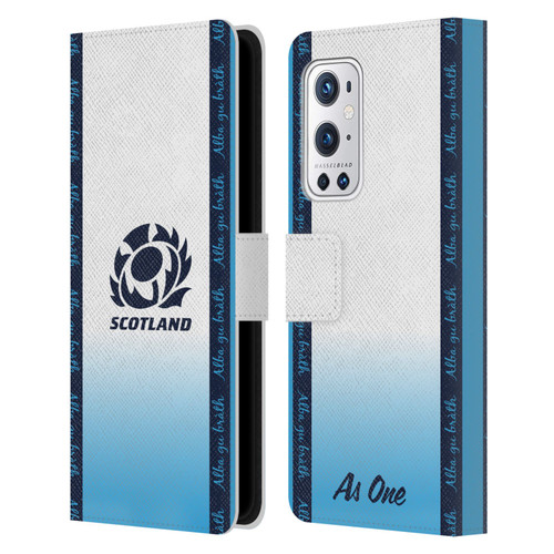 Scotland Rugby 2024/25 Crest Kit Away Leather Book Wallet Case Cover For OnePlus 9 Pro