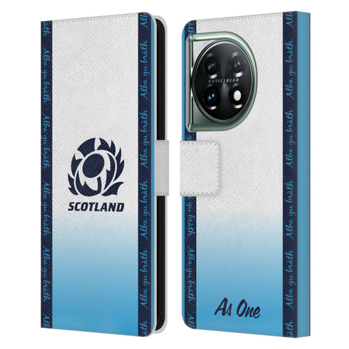 Scotland Rugby 2024/25 Crest Kit Away Leather Book Wallet Case Cover For OnePlus 11 5G