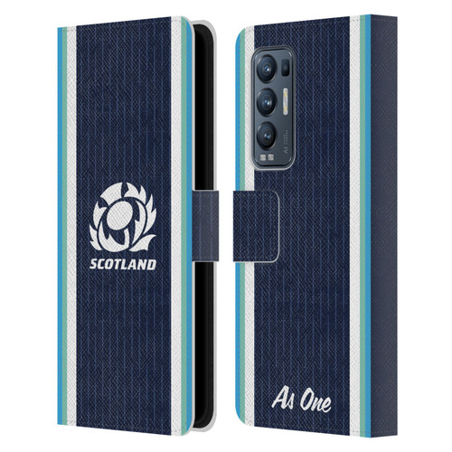 Scotland Rugby 2024/25 Crest Kit Home Leather Book Wallet Case Cover For OPPO Find X3 Neo / Reno5 Pro+ 5G
