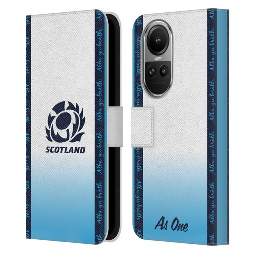 Scotland Rugby 2024/25 Crest Kit Away Leather Book Wallet Case Cover For OPPO Reno10 5G / Reno10 Pro 5G
