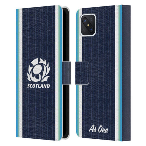 Scotland Rugby 2024/25 Crest Kit Home Leather Book Wallet Case Cover For OPPO Reno4 Z 5G