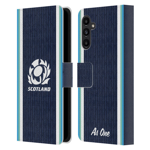 Scotland Rugby 2024/25 Crest Kit Home Leather Book Wallet Case Cover For Samsung Galaxy A13 5G (2021)