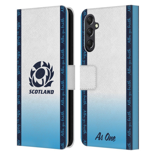 Scotland Rugby 2024/25 Crest Kit Away Leather Book Wallet Case Cover For Samsung Galaxy A24 4G / M34 5G