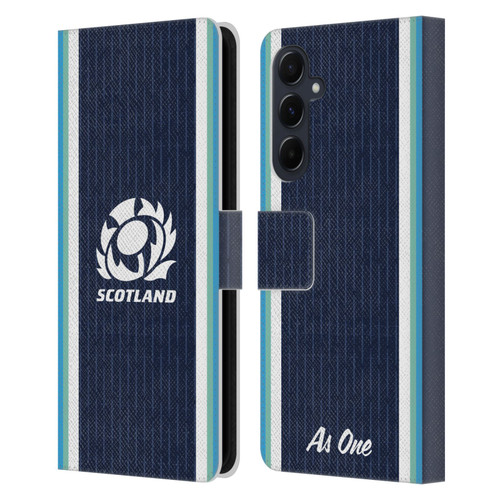 Scotland Rugby 2024/25 Crest Kit Home Leather Book Wallet Case Cover For Samsung Galaxy A55 5G