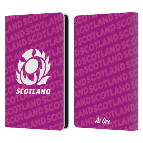 Scotland Rugby Graphics Logo Purple Leather Book Wallet Case Cover For Amazon Kindle Paperwhite 5 (2021)