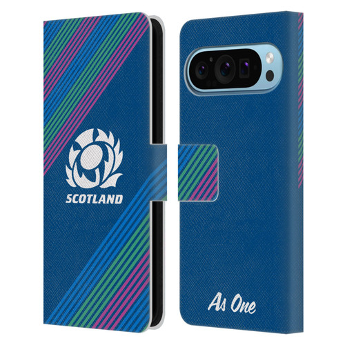 Scotland Rugby Graphics Stripes Leather Book Wallet Case Cover For Google Pixel 9 / Pixel 9 Pro