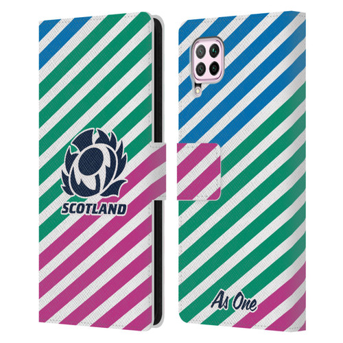 Scotland Rugby Graphics Lines Leather Book Wallet Case Cover For Huawei Nova 6 SE / P40 Lite