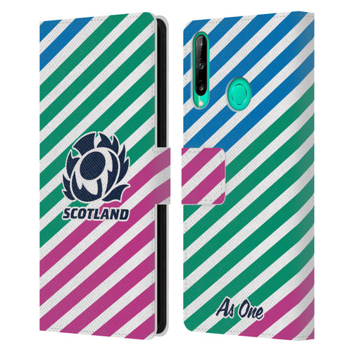 Scotland Rugby Graphics Lines Leather Book Wallet Case Cover For Huawei P40 lite E