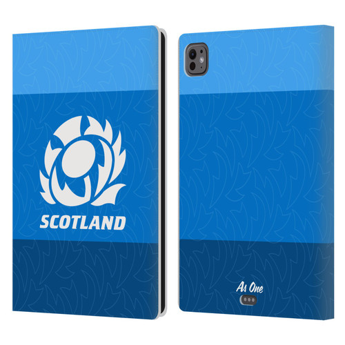 Scotland Rugby Graphics Stripes Pattern Leather Book Wallet Case Cover For Apple iPad Pro 11 M4 2024