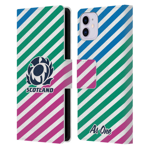 Scotland Rugby Graphics Lines Leather Book Wallet Case Cover For Apple iPhone 11