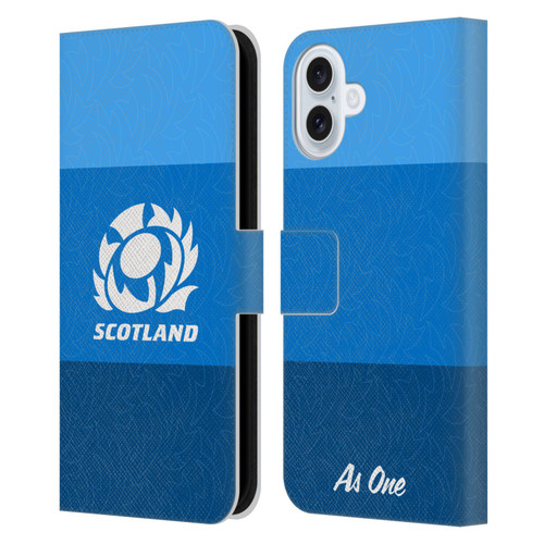 Scotland Rugby Graphics Stripes Pattern Leather Book Wallet Case Cover For Apple iPhone 16 Plus