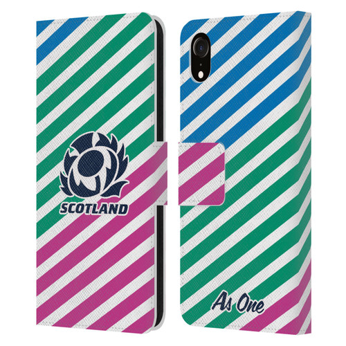 Scotland Rugby Graphics Lines Leather Book Wallet Case Cover For Apple iPhone XR