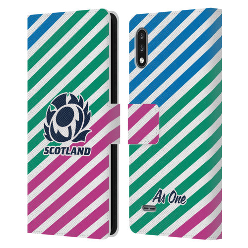 Scotland Rugby Graphics Lines Leather Book Wallet Case Cover For LG K22
