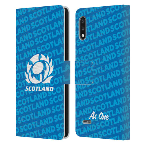 Scotland Rugby Graphics Logo Blue Leather Book Wallet Case Cover For LG K22