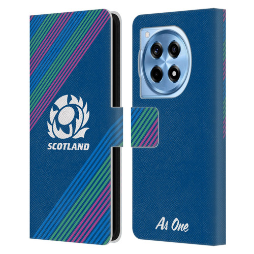 Scotland Rugby Graphics Stripes Leather Book Wallet Case Cover For OnePlus 12R