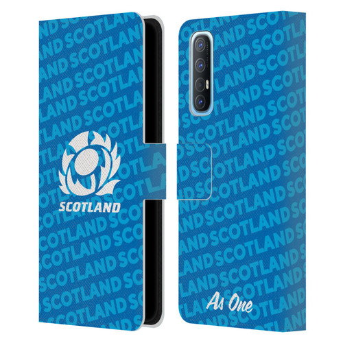 Scotland Rugby Graphics Logo Blue Leather Book Wallet Case Cover For OPPO Find X2 Neo 5G