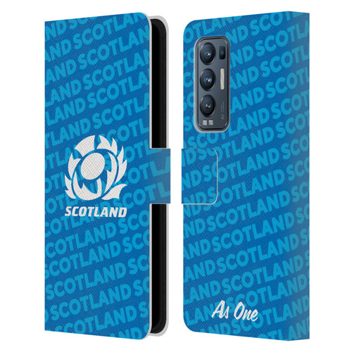 Scotland Rugby Graphics Logo Blue Leather Book Wallet Case Cover For OPPO Find X3 Neo / Reno5 Pro+ 5G