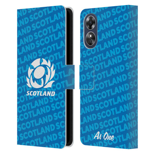 Scotland Rugby Graphics Logo Blue Leather Book Wallet Case Cover For OPPO A17
