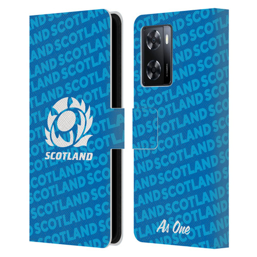 Scotland Rugby Graphics Logo Blue Leather Book Wallet Case Cover For OPPO A57s