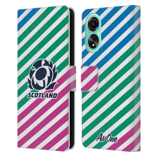 Scotland Rugby Graphics Lines Leather Book Wallet Case Cover For OPPO A78 4G