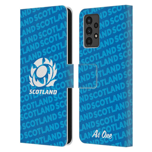 Scotland Rugby Graphics Logo Blue Leather Book Wallet Case Cover For Samsung Galaxy A13 (2022)
