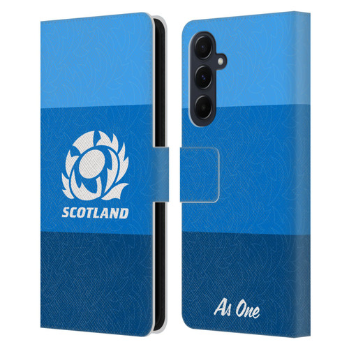Scotland Rugby Graphics Stripes Pattern Leather Book Wallet Case Cover For Samsung Galaxy A55 5G