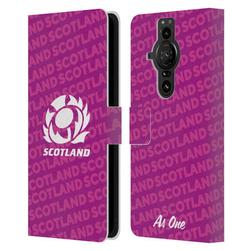 Scotland Rugby Graphics Logo Purple Leather Book Wallet Case Cover For Sony Xperia Pro-I