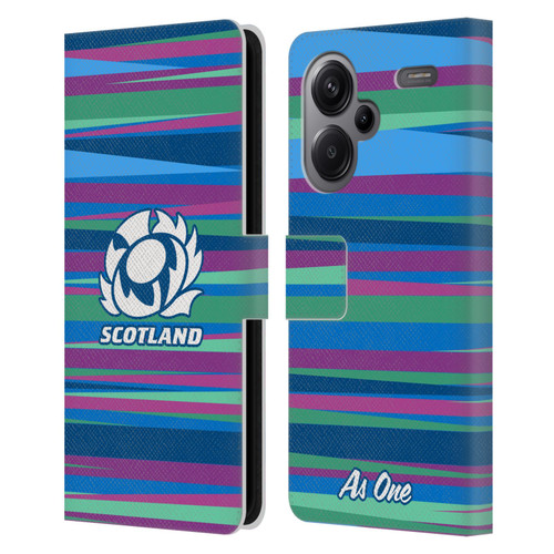 Scotland Rugby Graphics Training Pattern Leather Book Wallet Case Cover For Xiaomi Redmi Note 13 Pro Plus 5G