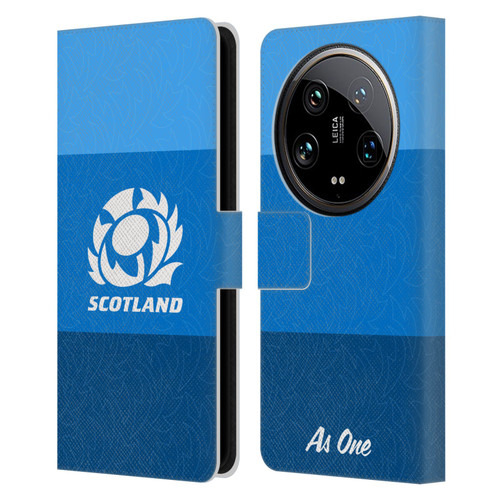 Scotland Rugby Graphics Stripes Pattern Leather Book Wallet Case Cover For Xiaomi 14 Ultra