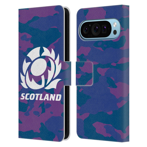 Scotland Rugby Logo 2 Camouflage Leather Book Wallet Case Cover For Google Pixel 9 / Pixel 9 Pro