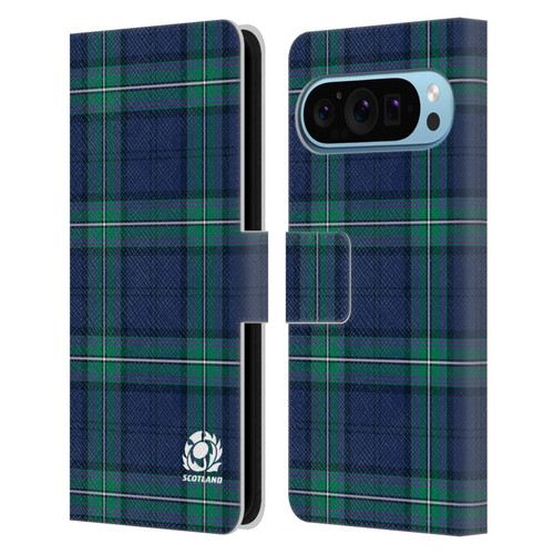 Scotland Rugby Logo 2 Tartans Leather Book Wallet Case Cover For Google Pixel 9 / Pixel 9 Pro