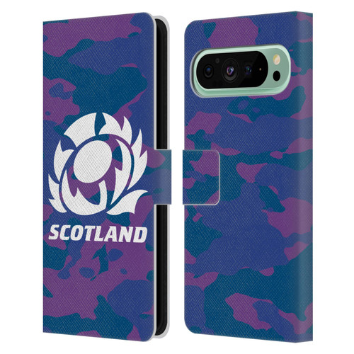 Scotland Rugby Logo 2 Camouflage Leather Book Wallet Case Cover For Google Pixel 9 Pro XL
