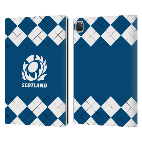 Scotland Rugby Logo 2 Argyle Leather Book Wallet Case Cover For Apple iPad Pro 13 M4 2024
