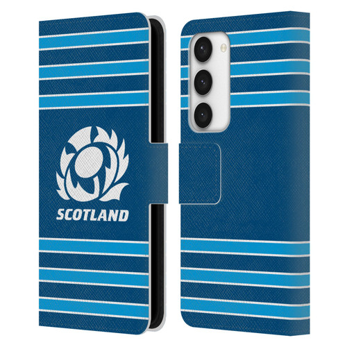 Scotland Rugby Logo 2 Stripes Leather Book Wallet Case Cover For Samsung Galaxy S23 5G