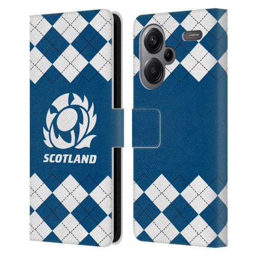Scotland Rugby Logo 2 Argyle Leather Book Wallet Case Cover For Xiaomi Redmi Note 13 Pro Plus 5G