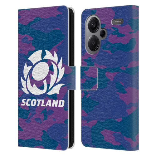 Scotland Rugby Logo 2 Camouflage Leather Book Wallet Case Cover For Xiaomi Redmi Note 13 Pro Plus 5G